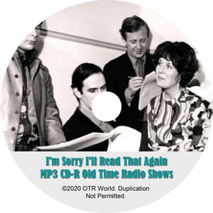 I'm Sorry I'll Read That Again OTR Old Time Radio Shows MP3 On CD-R 105 Episodes - OTR World