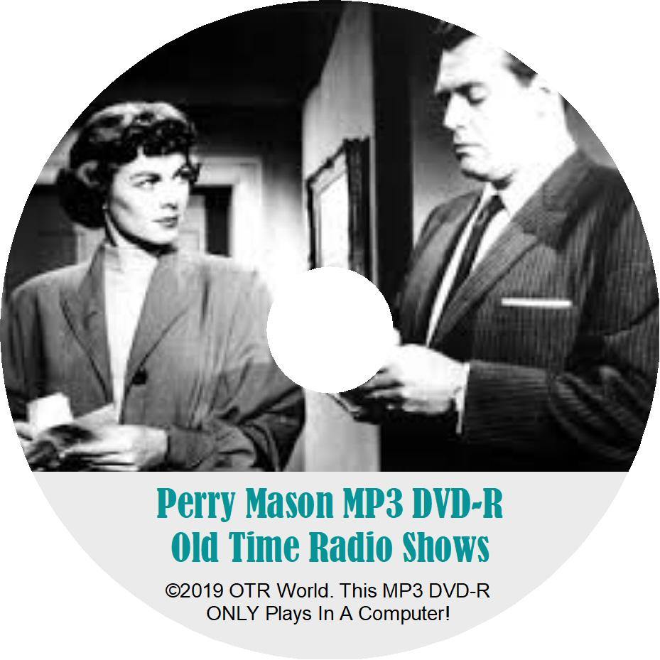 Perry Mason Old Time Radio Shows OTR MP3 On DVD-R 342 Episodes