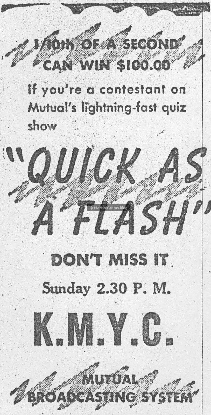 Quick As A Flash Old Time Radio Show - OTR World