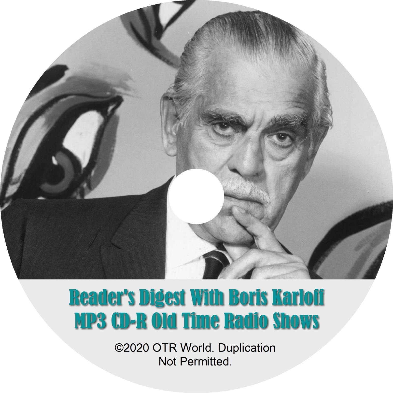 Reader's Digest With Boris Karloff OTR Old Time Radio Shows MP3 CD-R 5 Episodes - OTR World