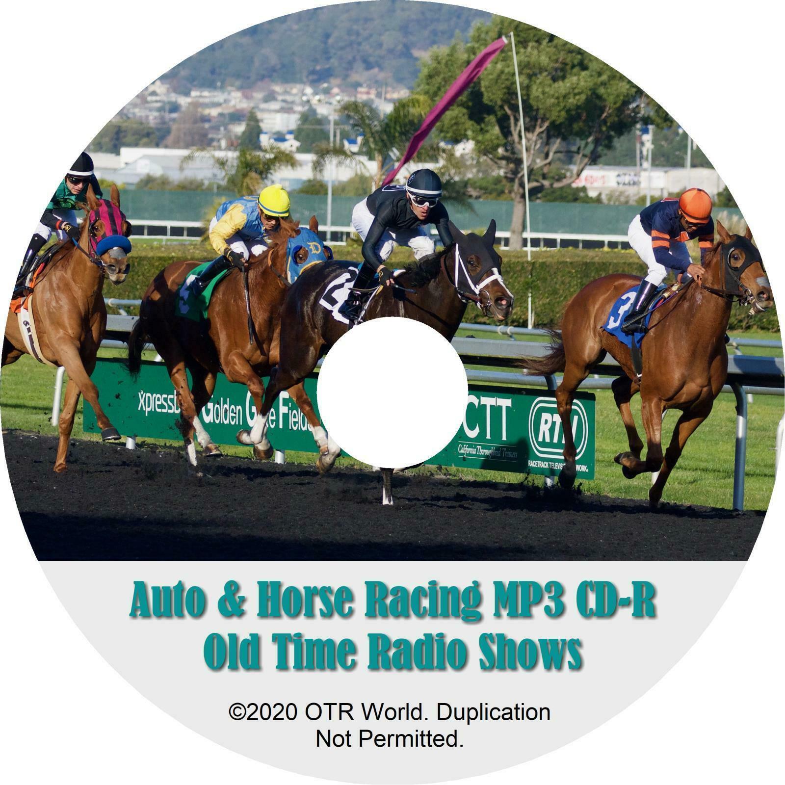 Auto and Kentucky Derby Racing OTR Old Time Radio Shows MP3 On CD-R 47 Episodes