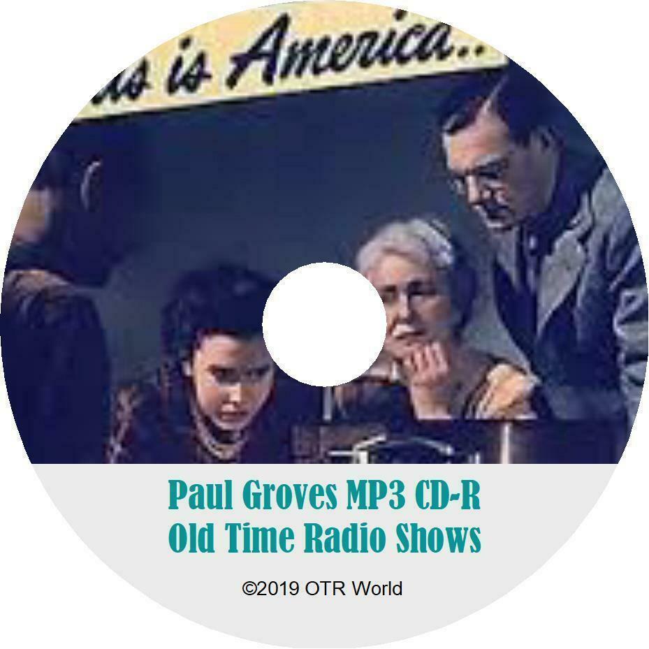 Paul Groves OTR Old Time Radio Shows MP3 On CD 2 Episodes