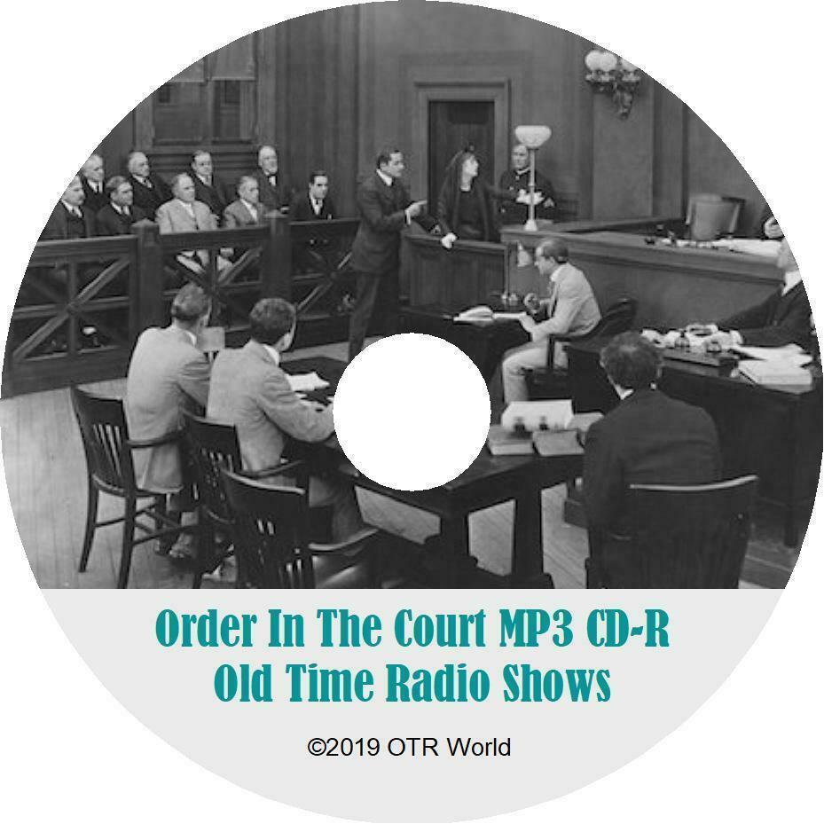 Order In The Court OTR Old Time Radio Show MP3 On CD 10 Episodes