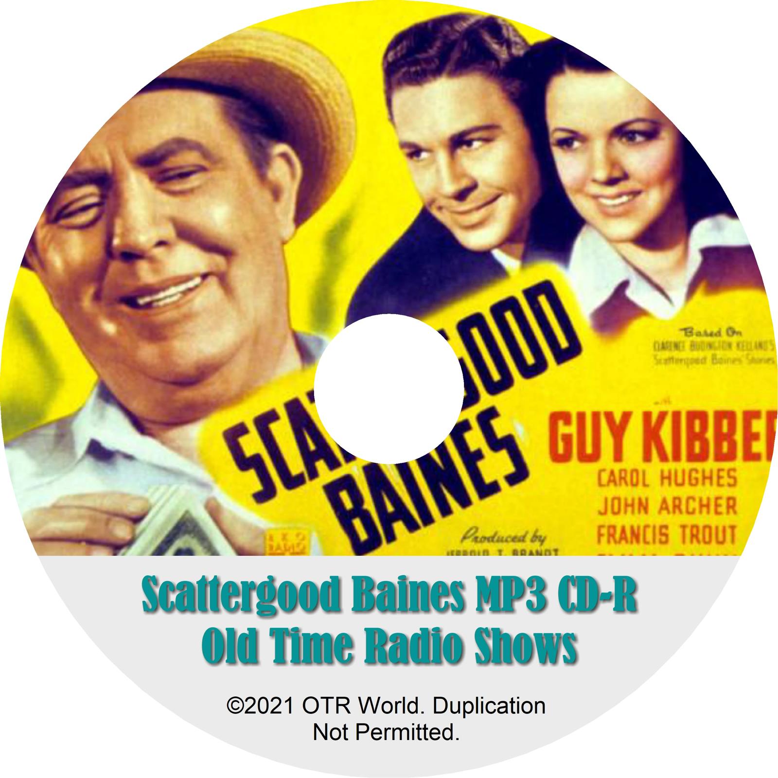 Scattergood Baines OTRS OTR Old Time Radio Shows MP3 On CD-R 2 Episodes