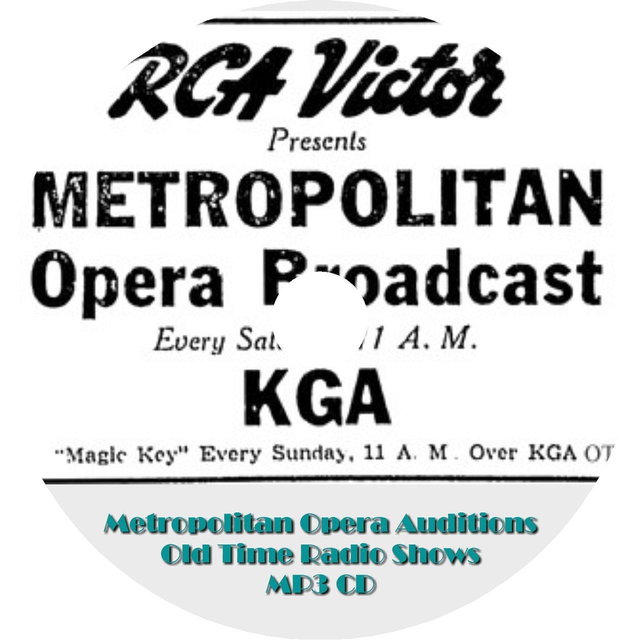 Metropolitan Opera Auditions Old Time Radio Shows 10 Episodes On MP3 CD - OTR World