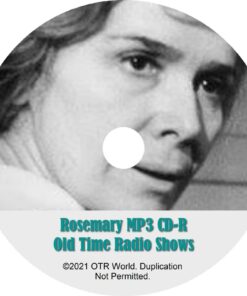 Rosemary OTR OTRS Old Time Radio Shows MP3 On CD-R 4 Episodes